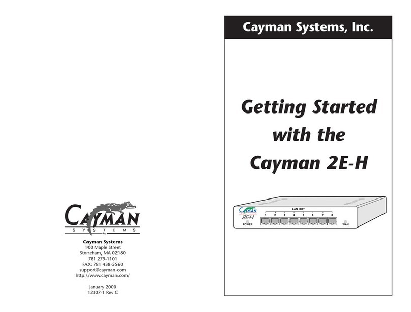 Cayman Systems 2E-H Getting started guide