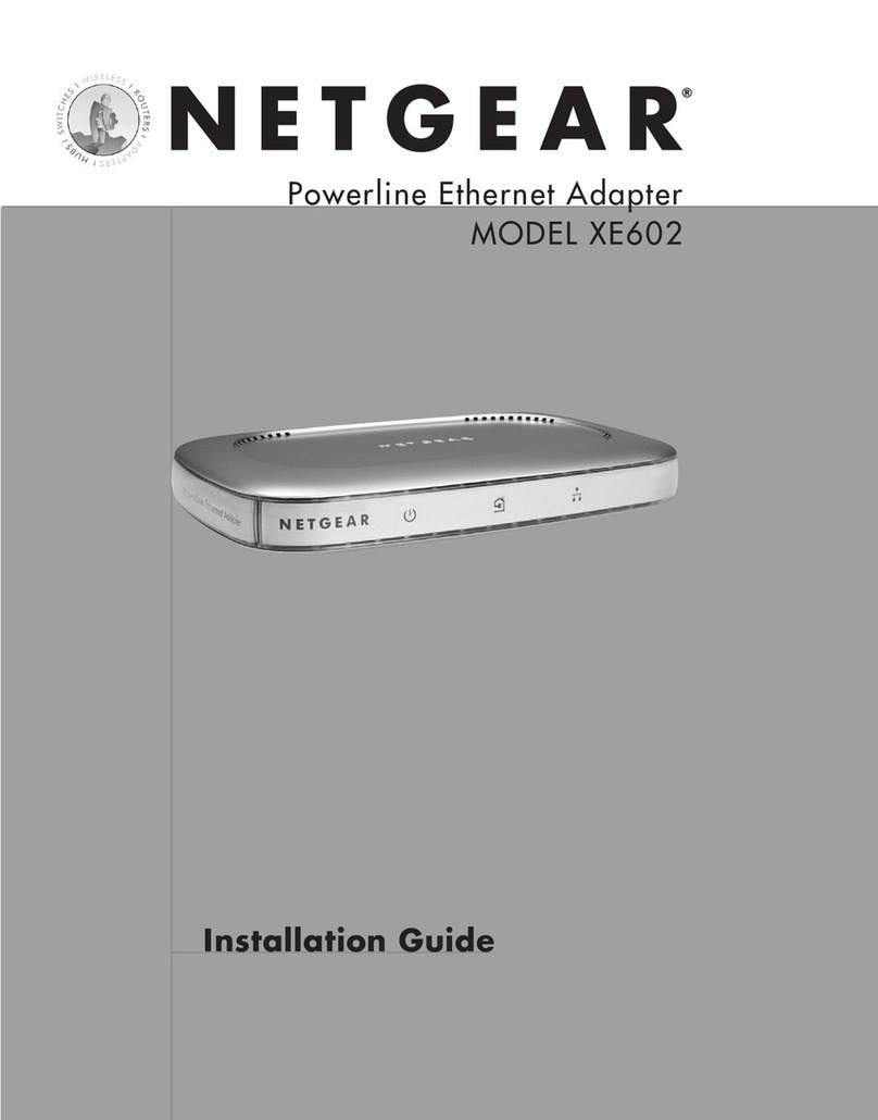 NETGEAR XE602 - Powerline Ethernet Adapter User manual