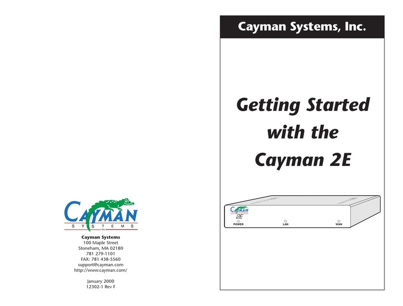 Cayman Systems 2E Getting started guide