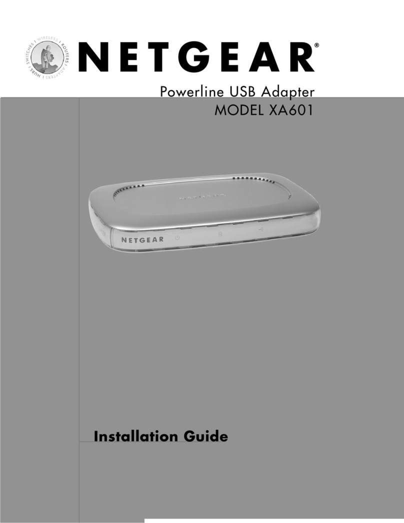 NETGEAR XA601 - Powerline USB Adapter User manual NETGEAR XA601 - Powerline USB Adapter User manual