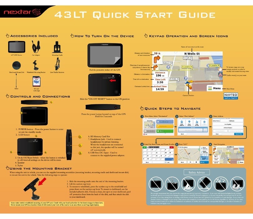 Nextar 43LT - Automotive GPS Receiver User manual