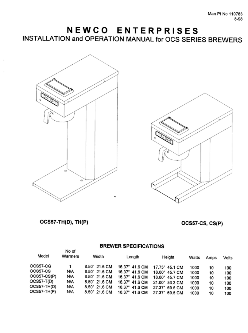 Newco OCS57-CG User manual Newco OCS57-CG User manual