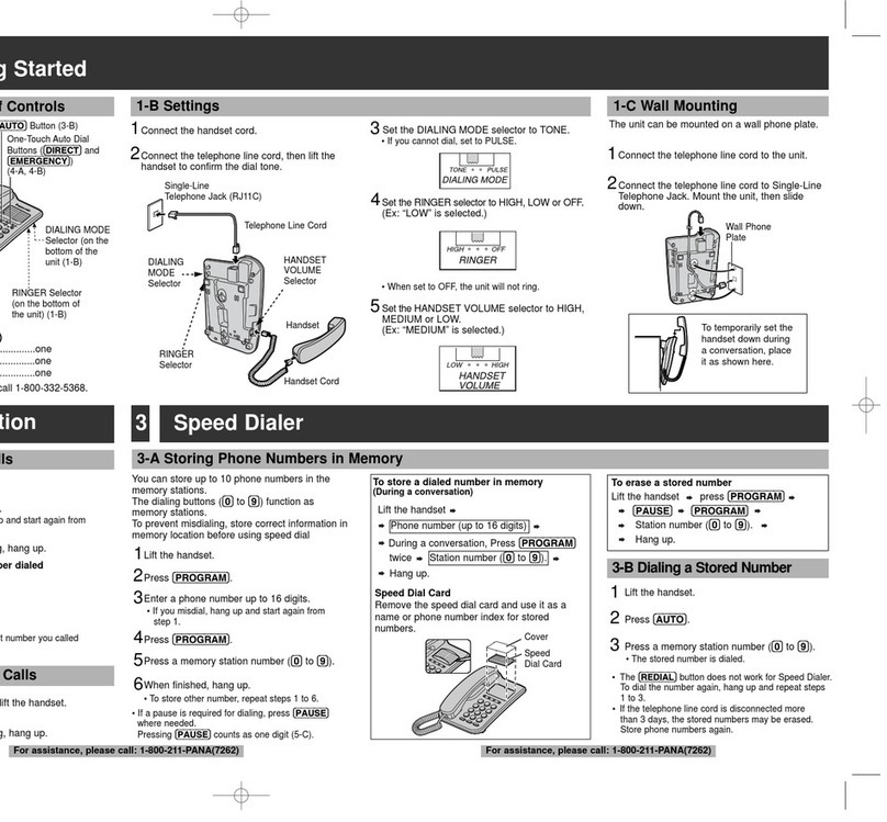 Panasonic KX-TS6W user guide