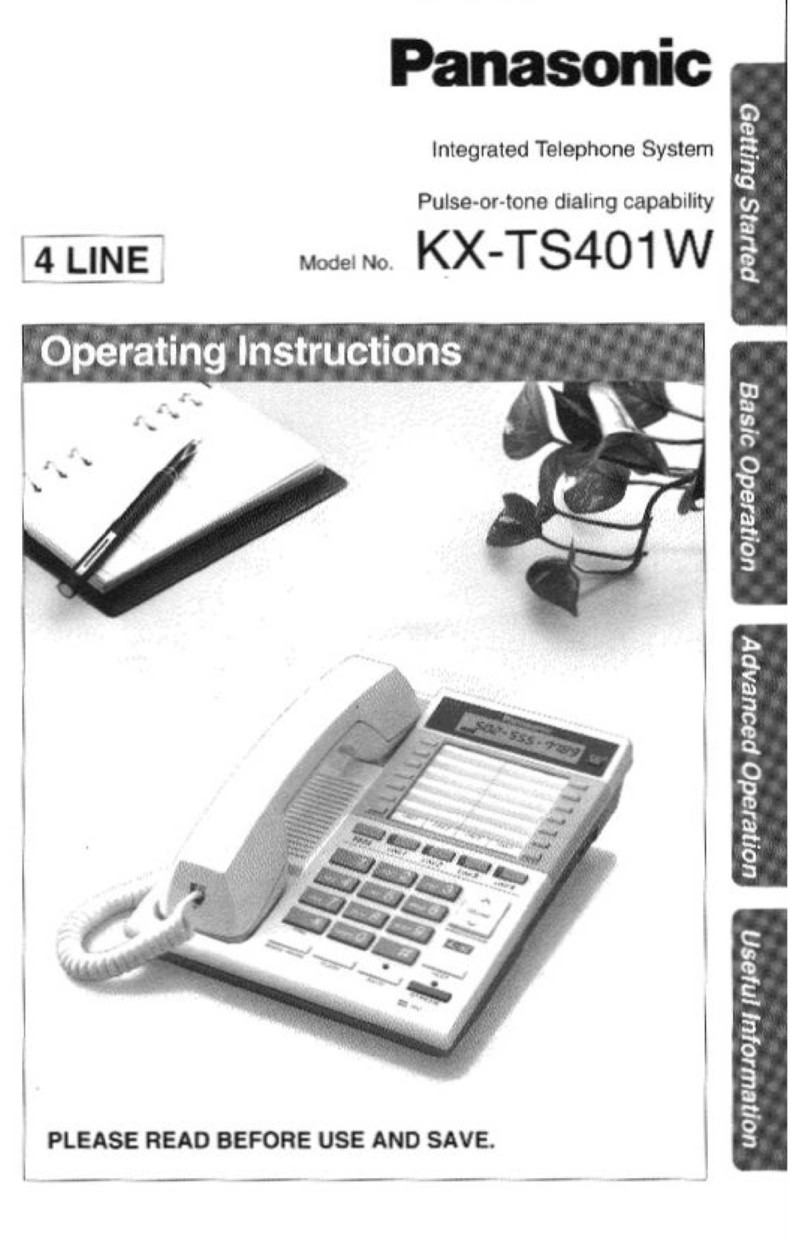 Panasonic KX-TS401W - Speakerphone User manual