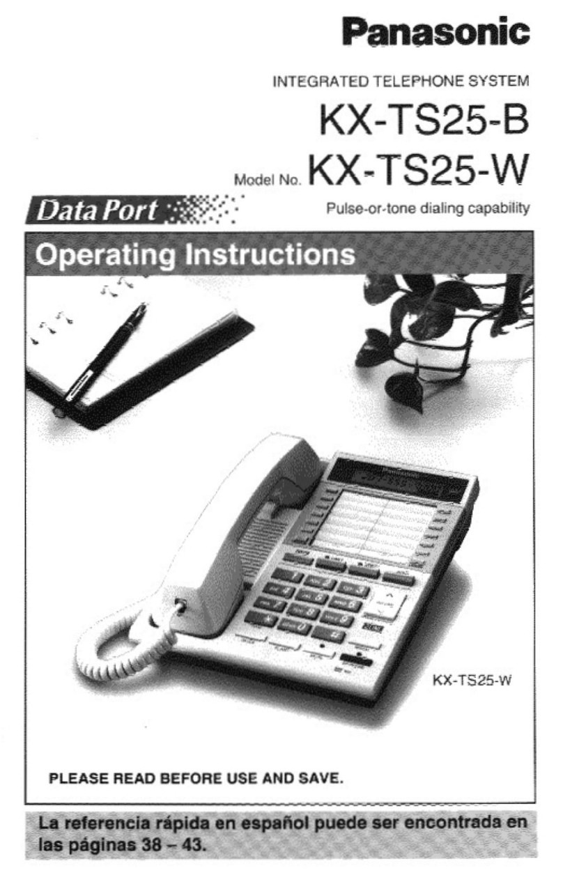 Panasonic KX-TS25B User manual