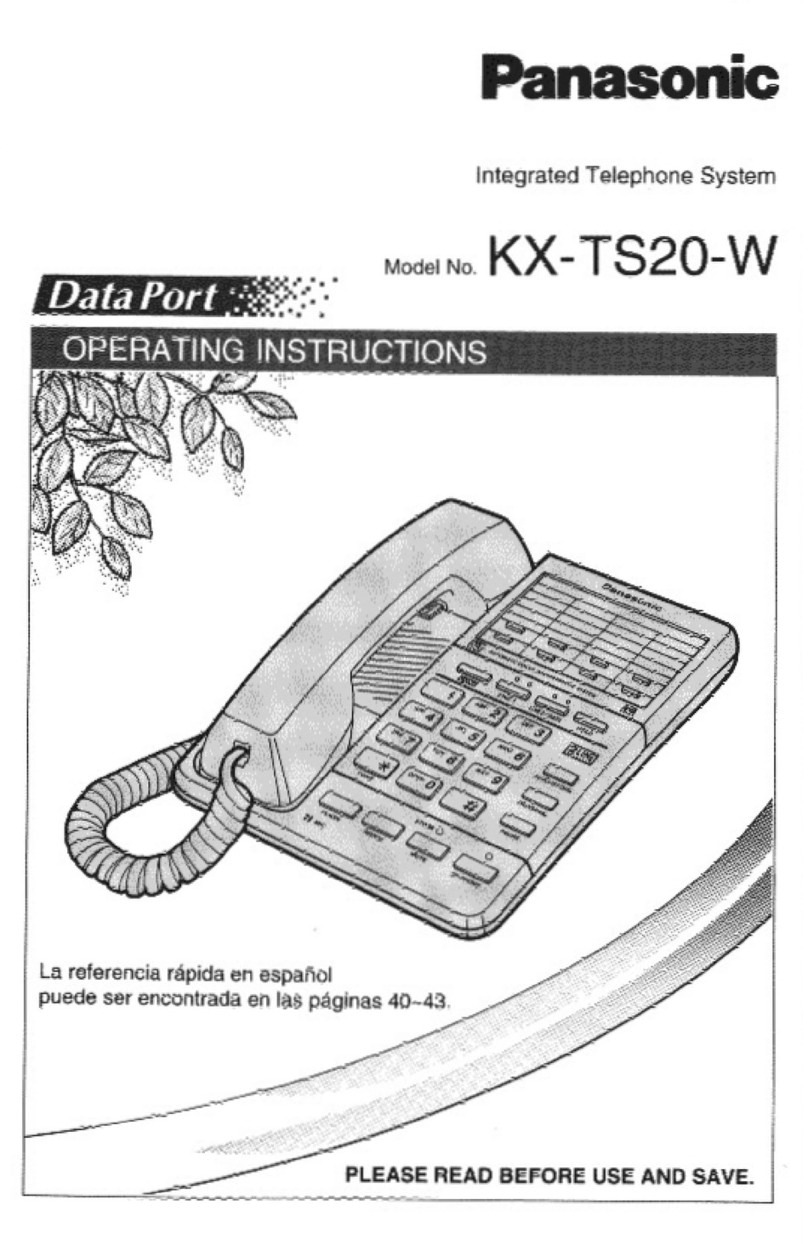 Panasonic KX-TS20W User manual