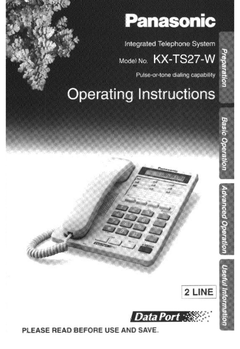 Panasonic KXTS27W - PHONE-2 L User manual
