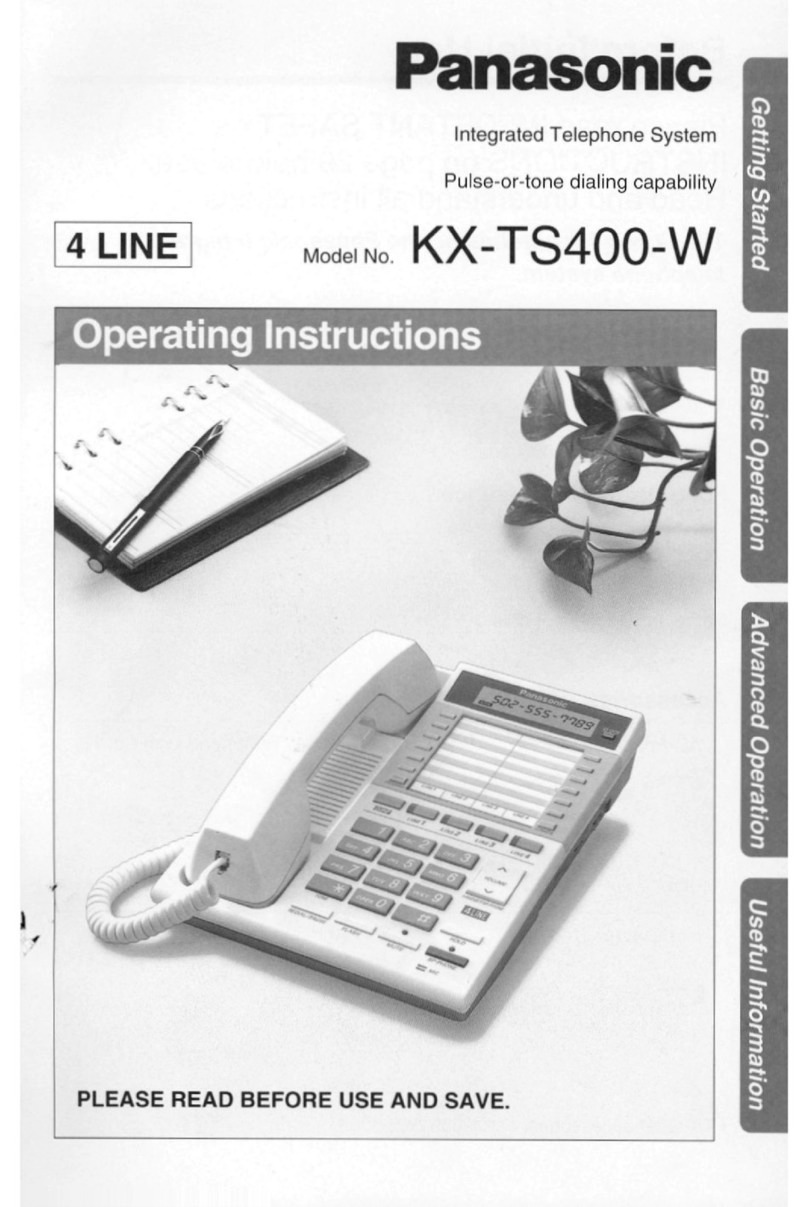 Panasonic KX-TS400-W User manual Panasonic KX-TS400-W User manual