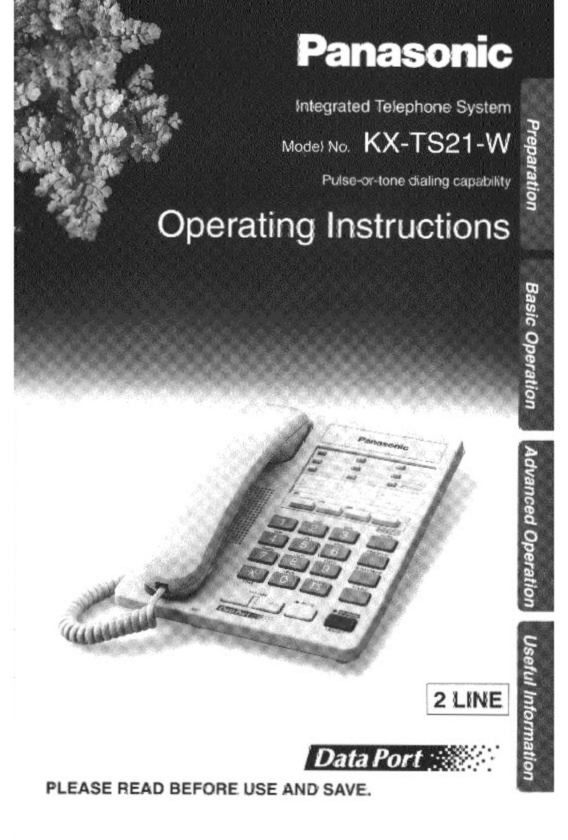 Panasonic KXTS21W - PHONE-2 L User manual