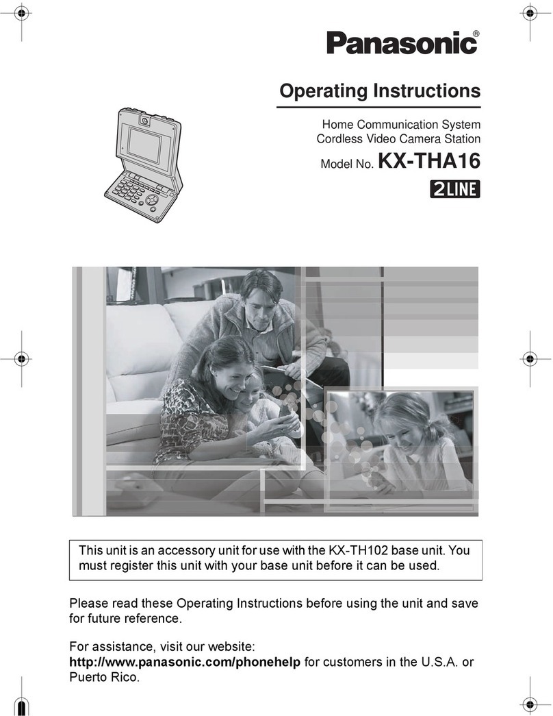 Panasonic KX-THA16 - Cordless Video Camera Station User manual Panasonic KX-THA16 - Cordless Video Camera Station User manual