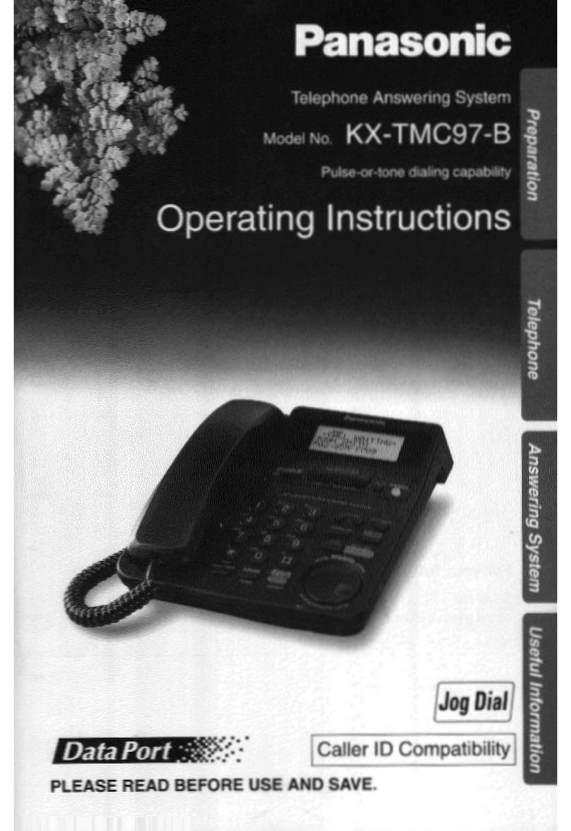 Panasonic KXTMC97B - PHONE/ANSWER MACHINE user guide