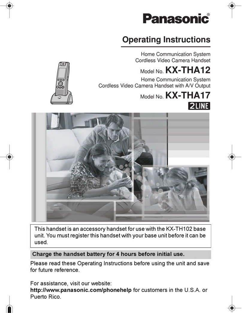 Panasonic KX-THA12 User manual Panasonic KX-THA12 User manual