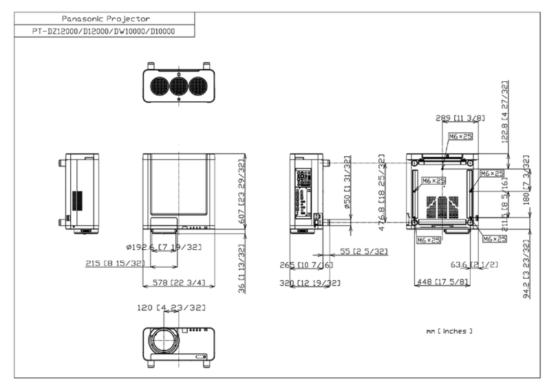 Panasonic PT-D10000 Series Dimensions