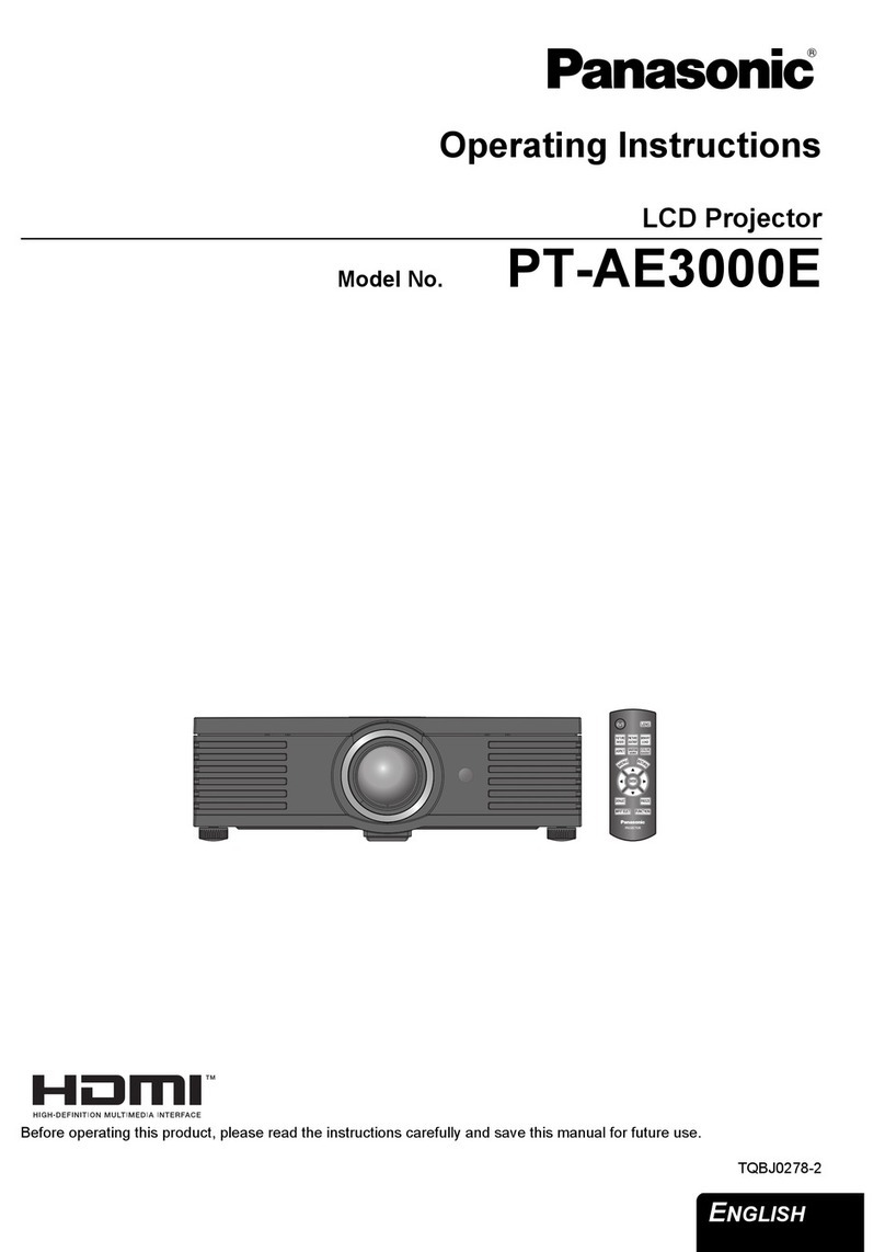Panasonic PT-AE300E User manual
