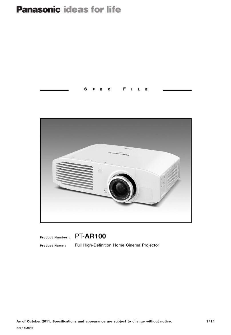 Panasonic PT-AR100U Specifications