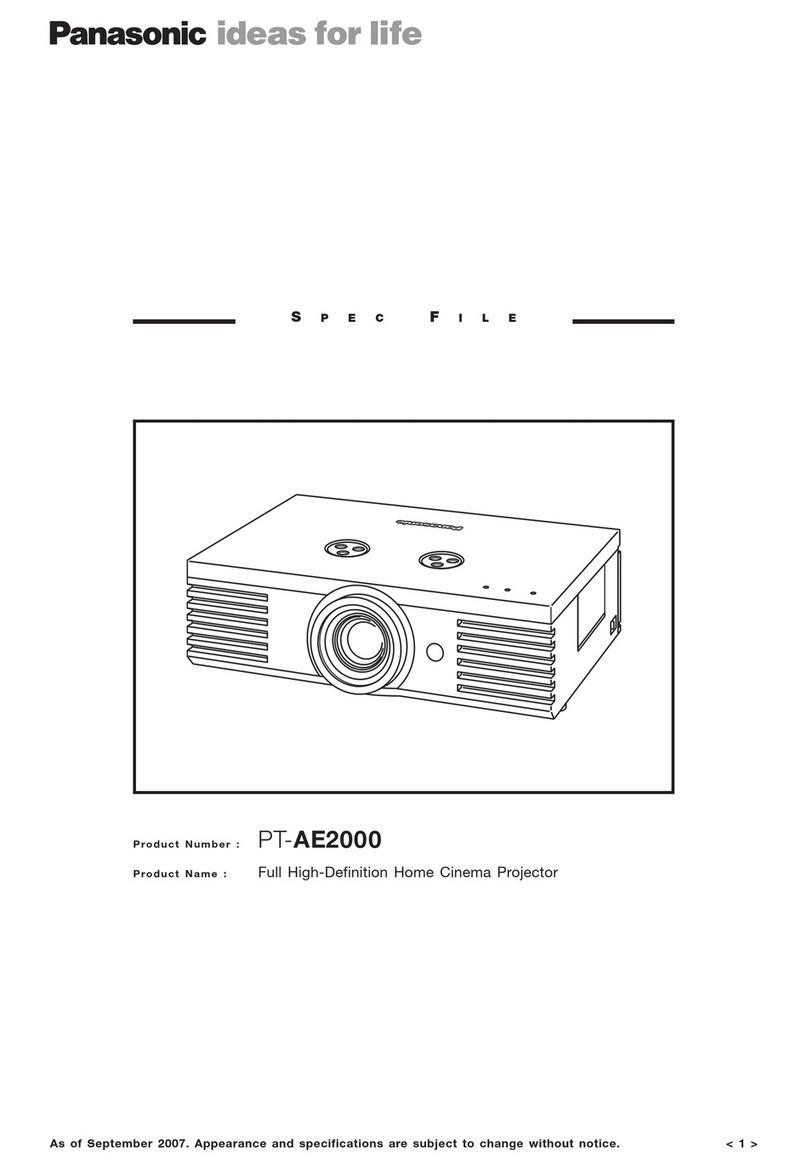 Panasonic PT-AE2000E System manual