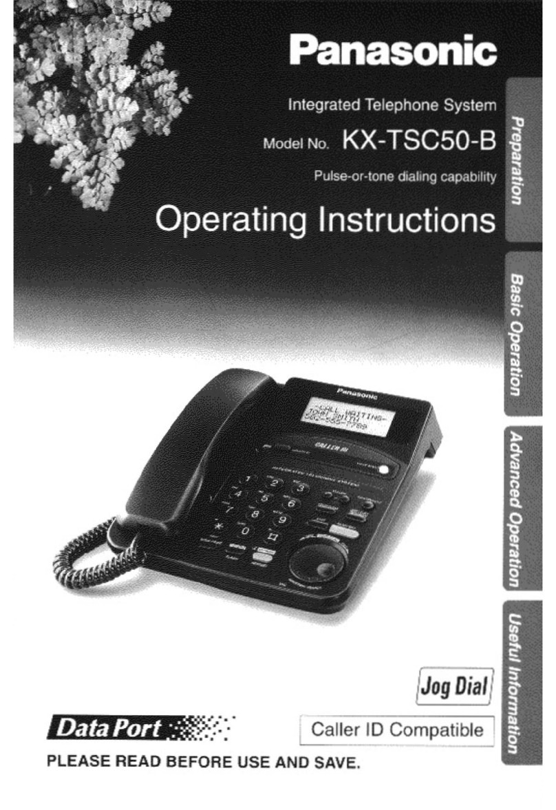 Panasonic KXTSC50B - PHONE/ANSWER MACHINE user guide Panasonic KXTSC50B - PHONE/ANSWER MACHINE user guide