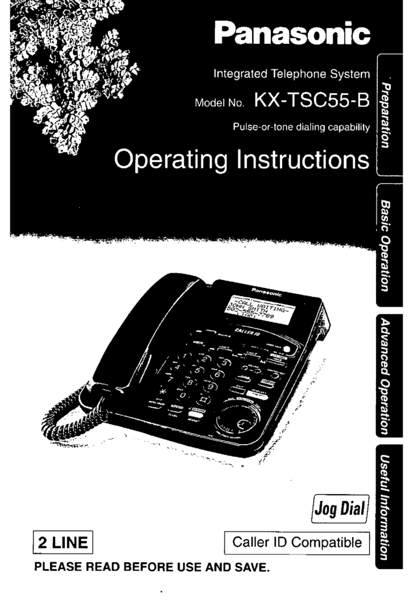 Panasonic KXTSC55B - PHONE/ANSWER MACHINE User manual