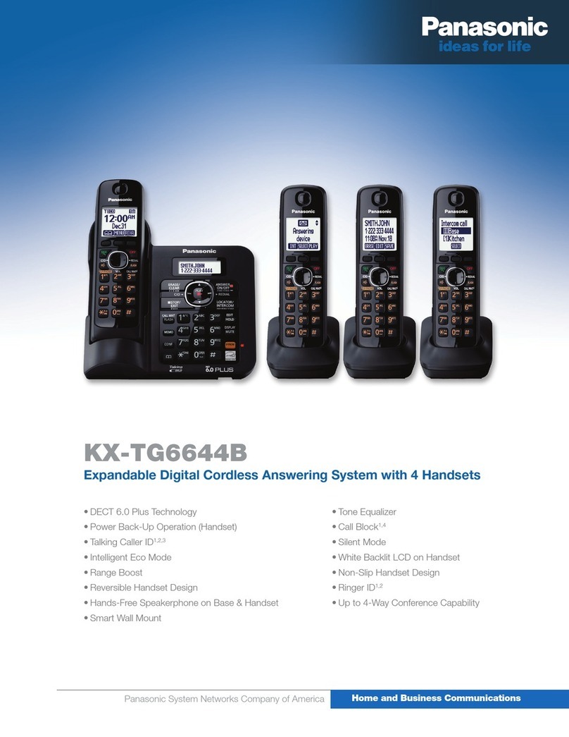 Panasonic KX-TG6644B Specifications