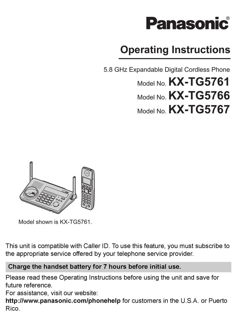 Panasonic KX-TG5761S operating instructions