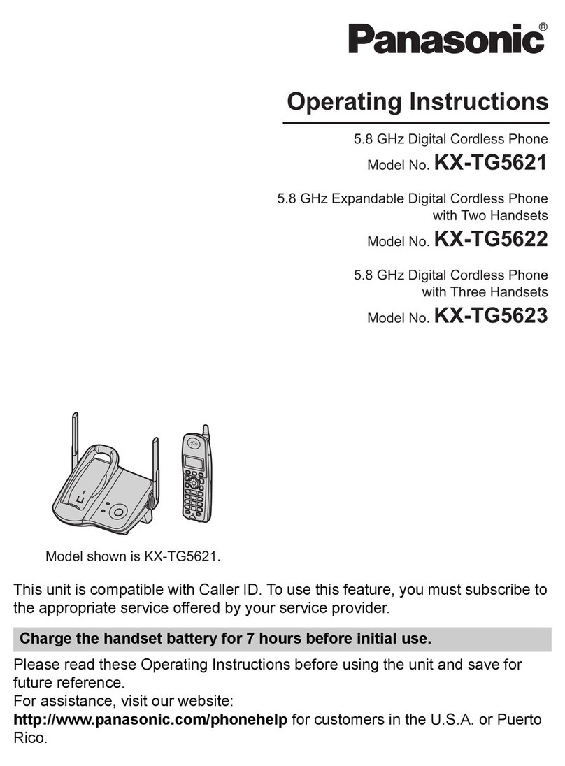 Panasonic KX-TG5621S operating instructions
