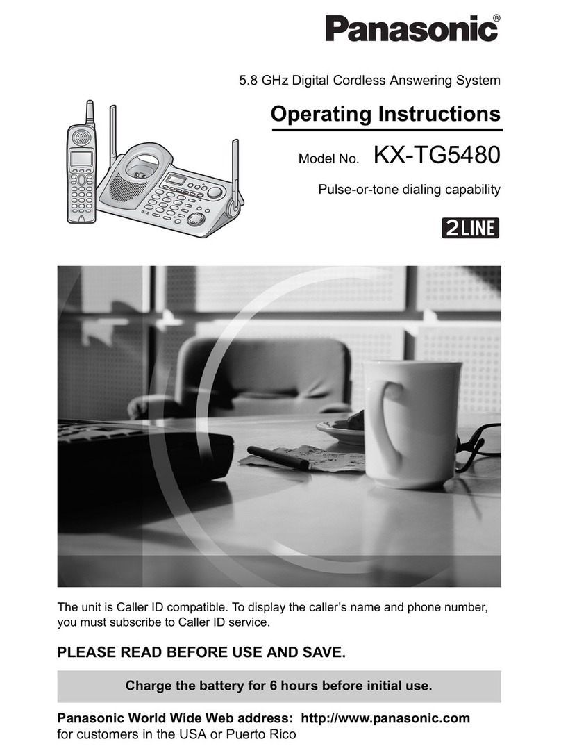 Panasonic KX-TG5480 operating instructions