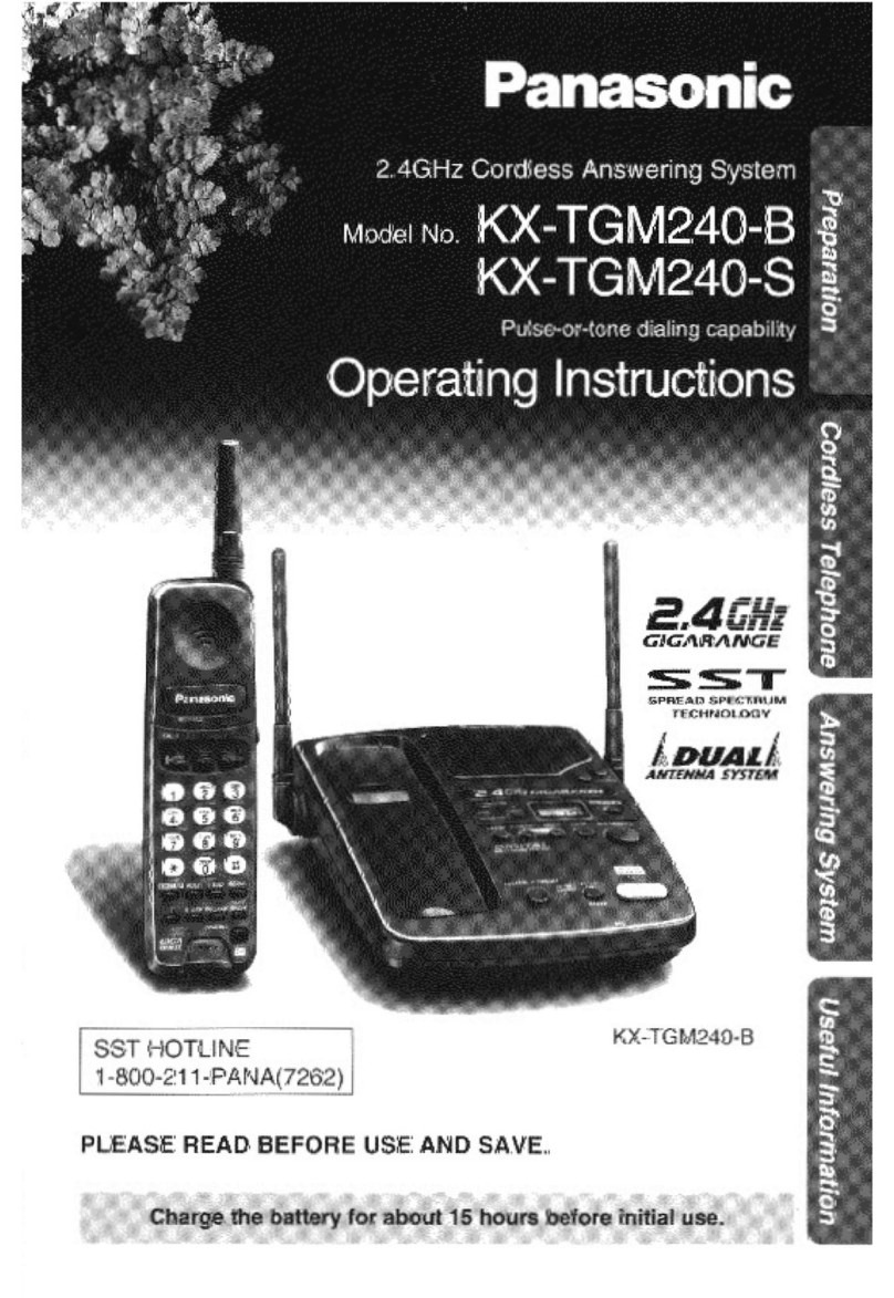 Panasonic KX-TGM240 user guide