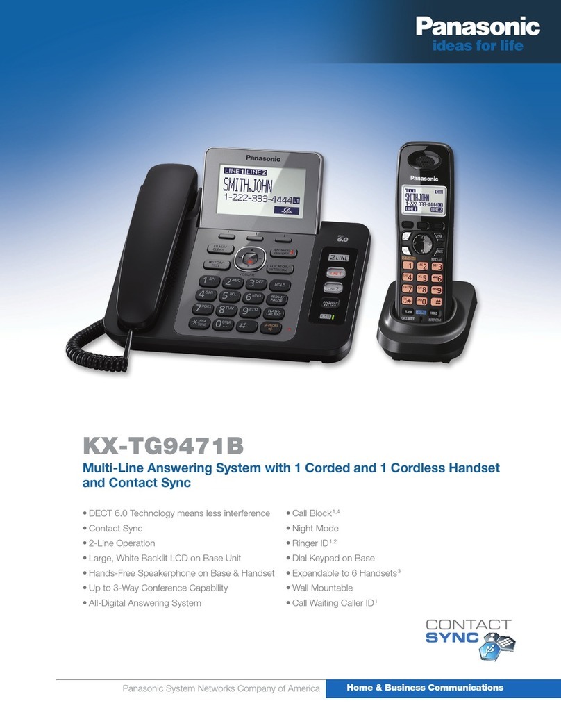 Panasonic KX-TG9471B Specifications