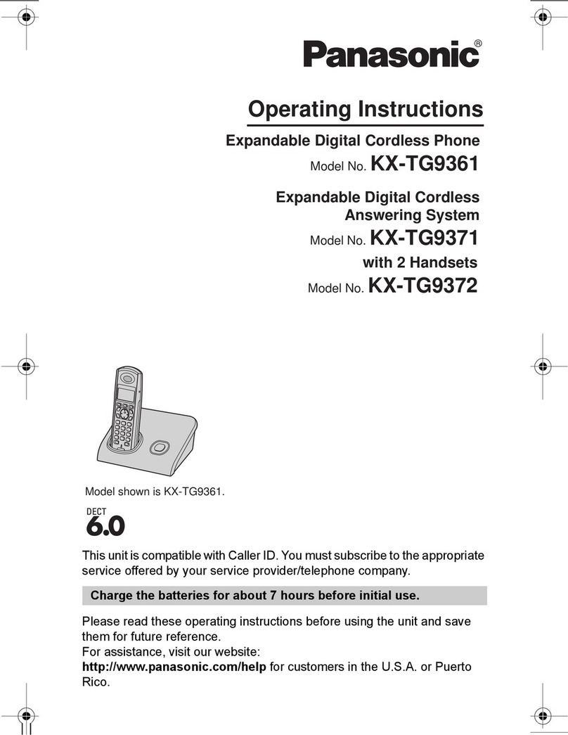 Panasonic KX-TG9361B operating instructions