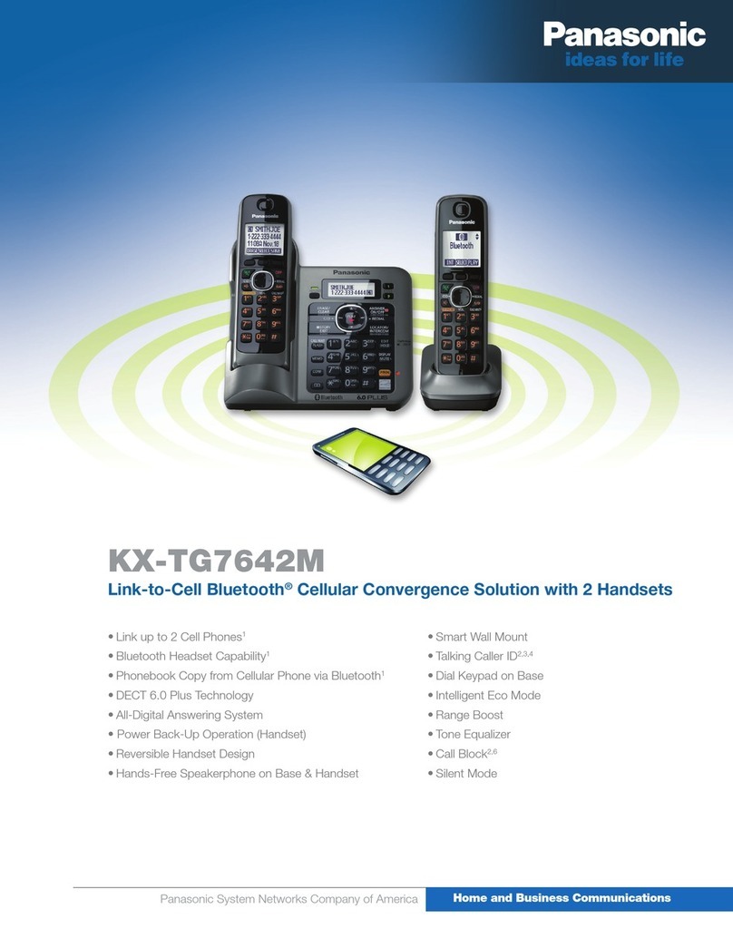 Panasonic KX-TG7642M Specifications