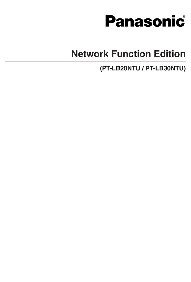 Panasonic PTLB20NTU - PROJECTOR- NETWORK IB User manual