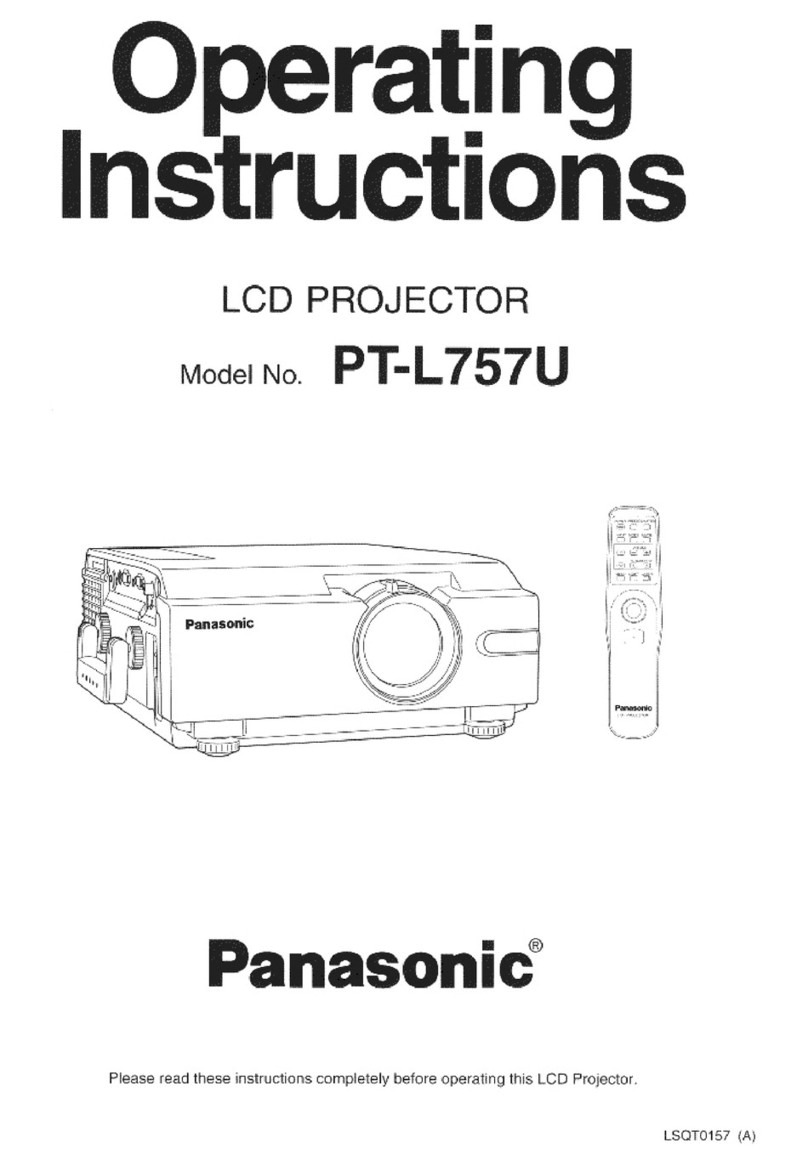 Panasonic PTL757U - LCD PROJECTOR User manual