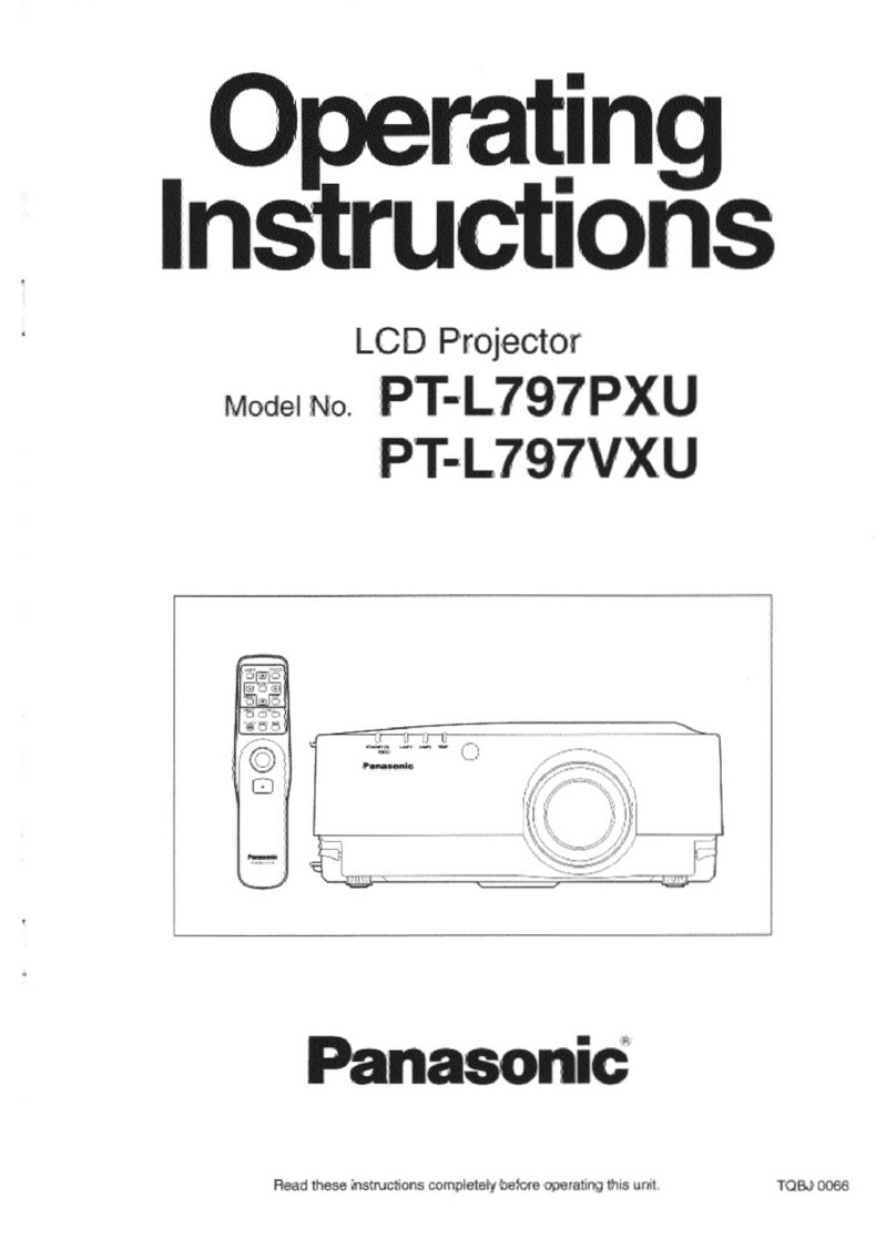 Panasonic PTL797PXU - LCD PROJECTOR User manual