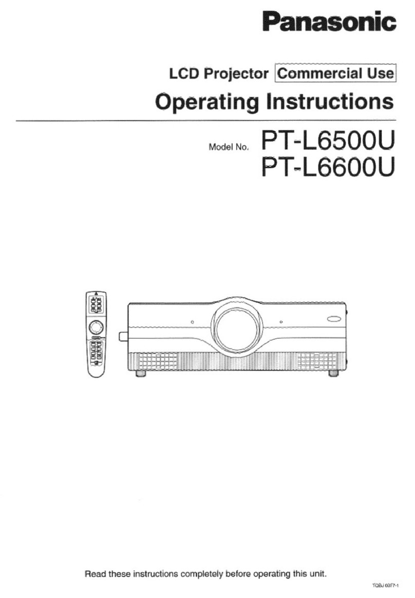 Panasonic PTL6500U - LCD PROJECTOR User manual