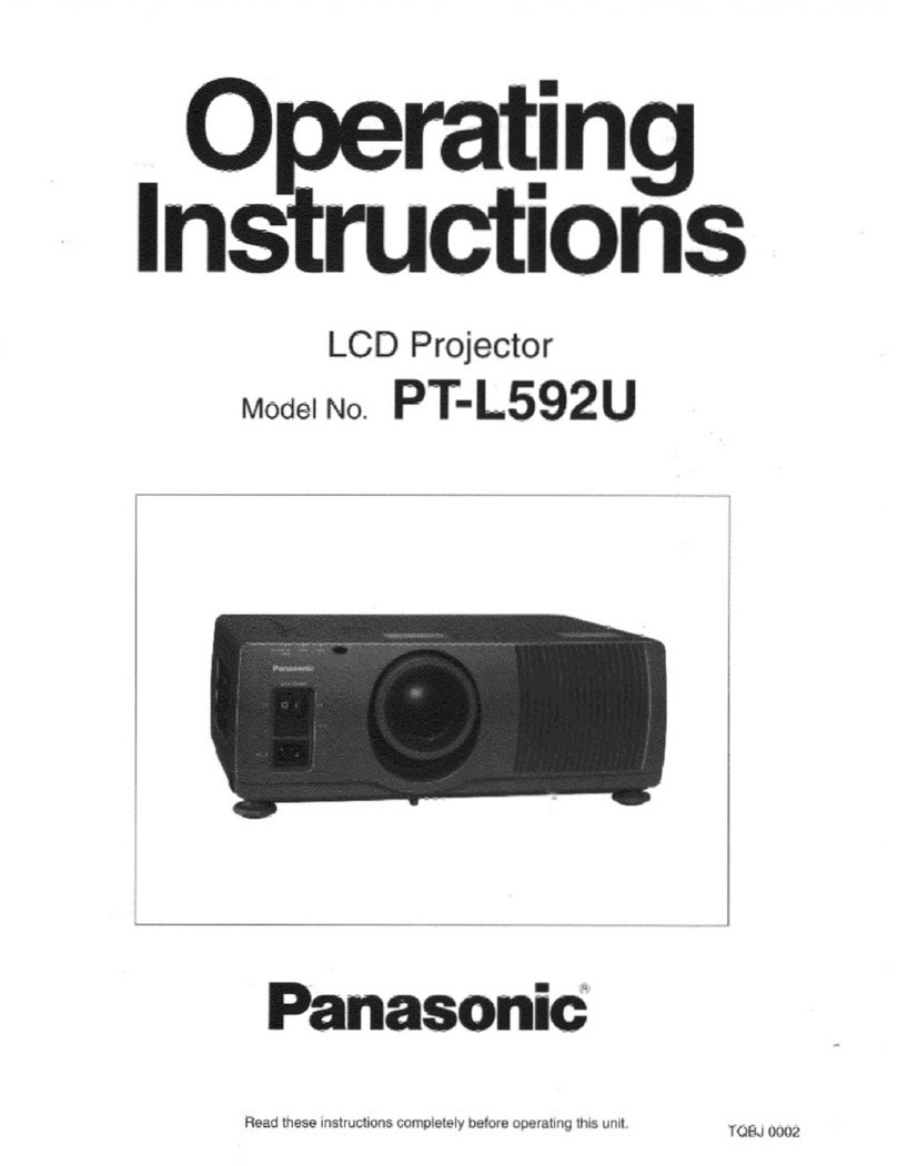 Panasonic PTL592U - LCD PROJECTOR User manual Panasonic PTL592U - LCD PROJECTOR User manual