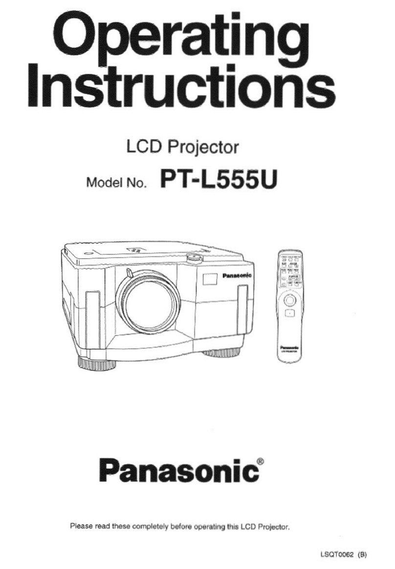 Panasonic PTL555U - LCD PROJECTOR User manual