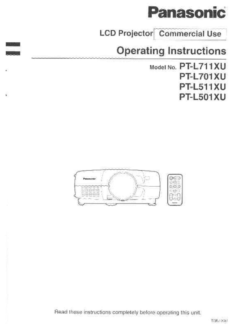 Panasonic PTL501XU - LCD VIDEO PROJ User manual