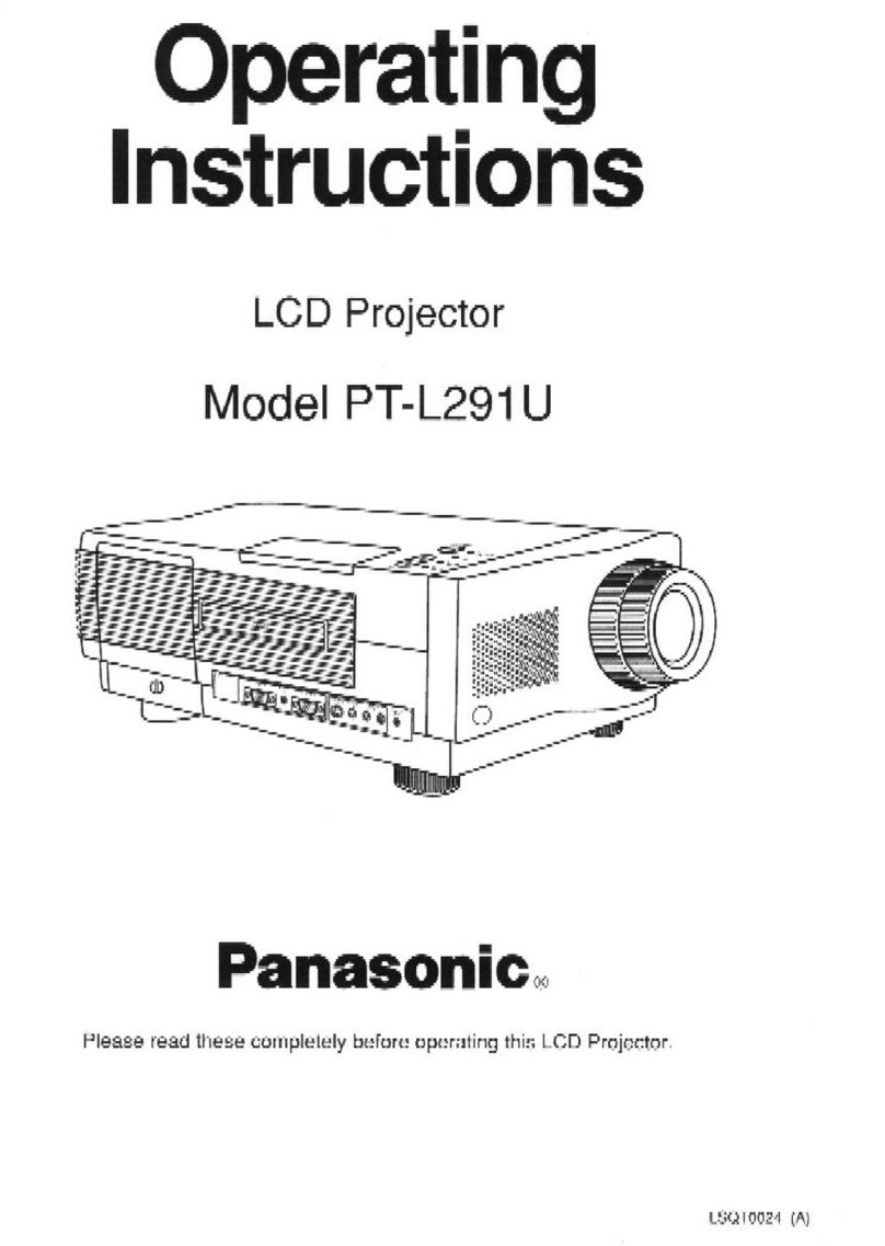 Panasonic PTL291U - LCD PROJECTOR User manual Panasonic PTL291U - LCD PROJECTOR User manual