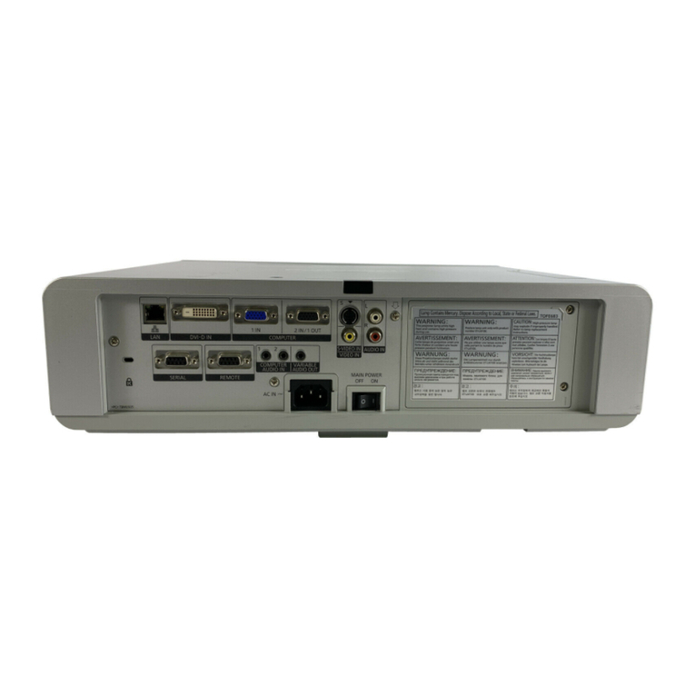 Panasonic PTFW300NTU - LCD PROJECTOR operating instructions