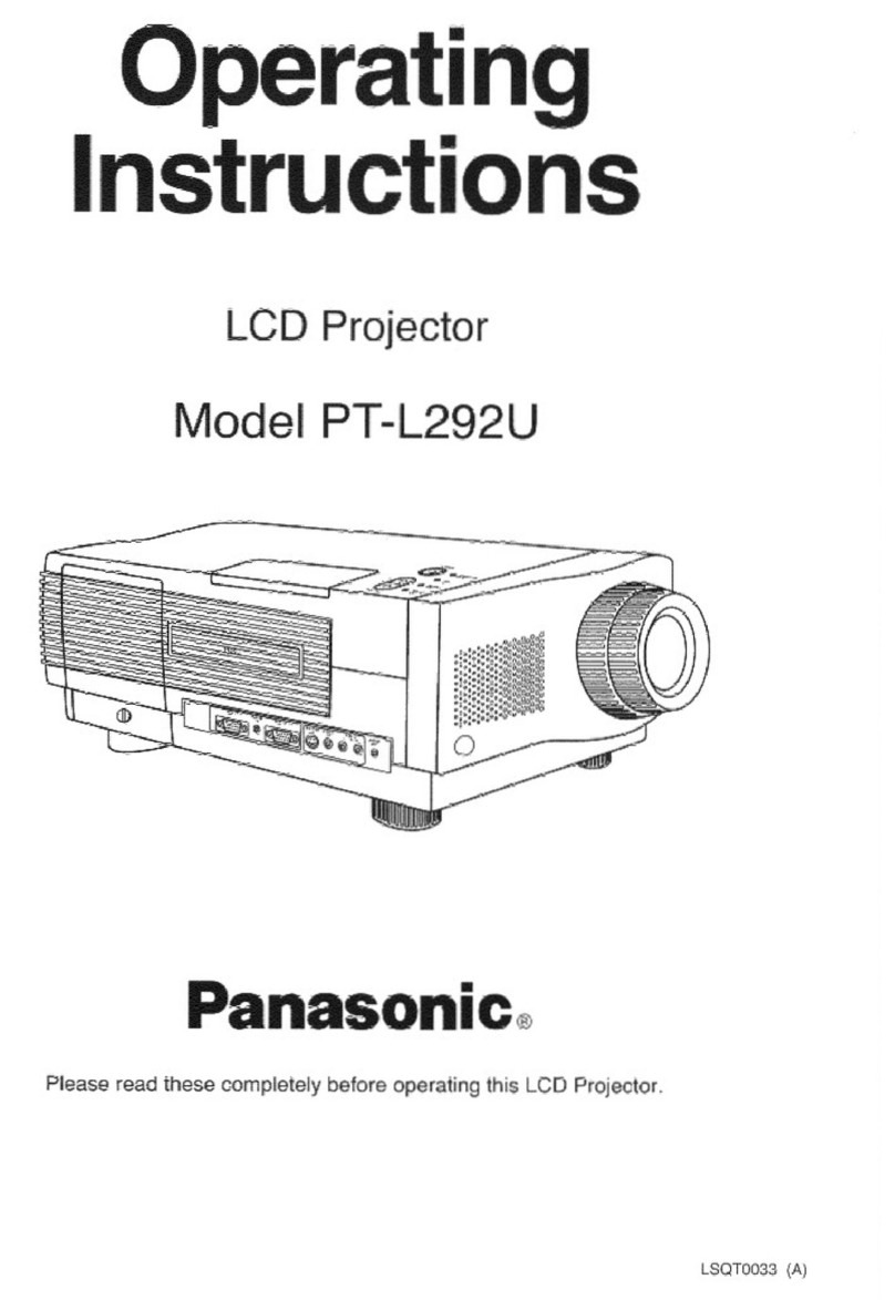 Panasonic PTL292U - LCD PROJECTOR User manual