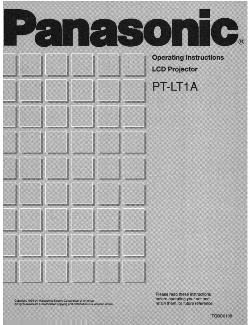 Panasonic PTLT1A - LCD PROJECTOR operating instructions