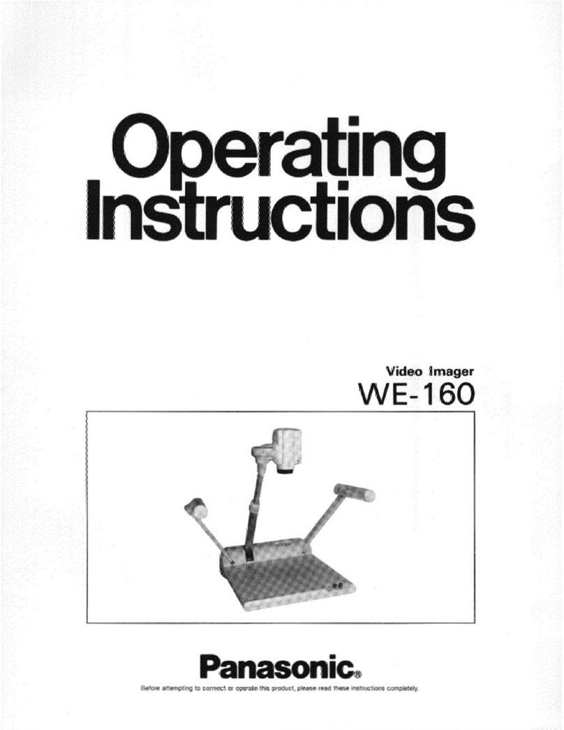 Panasonic WE160 - VIDEO IMAGER operating instructions