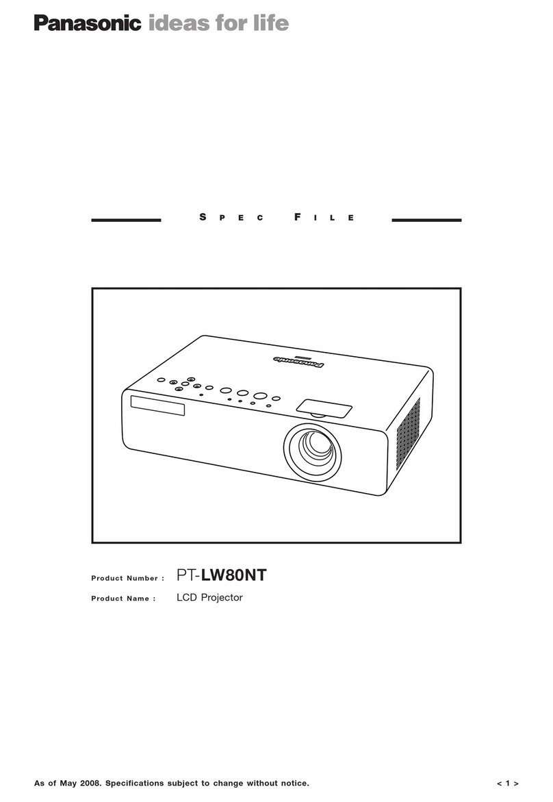 Panasonic PT-LW80NT System manual
