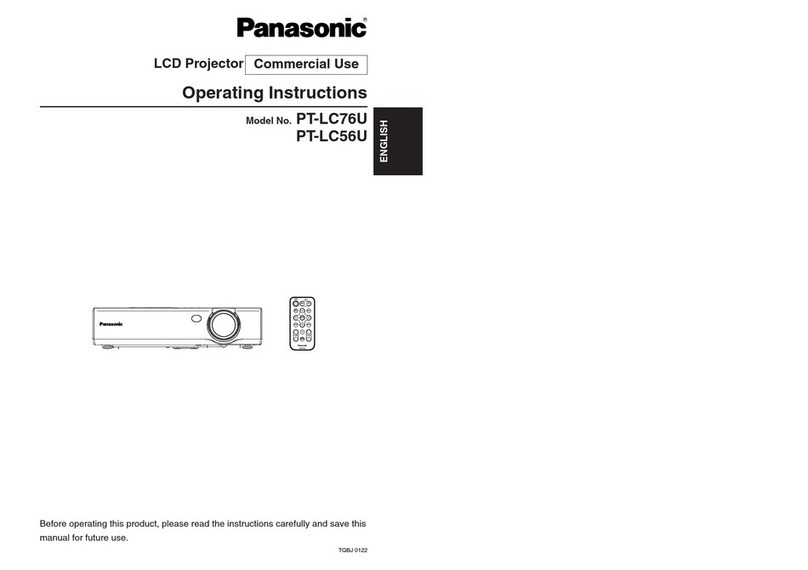 Panasonic PTLC56U - LCD PROJECTOR User manual