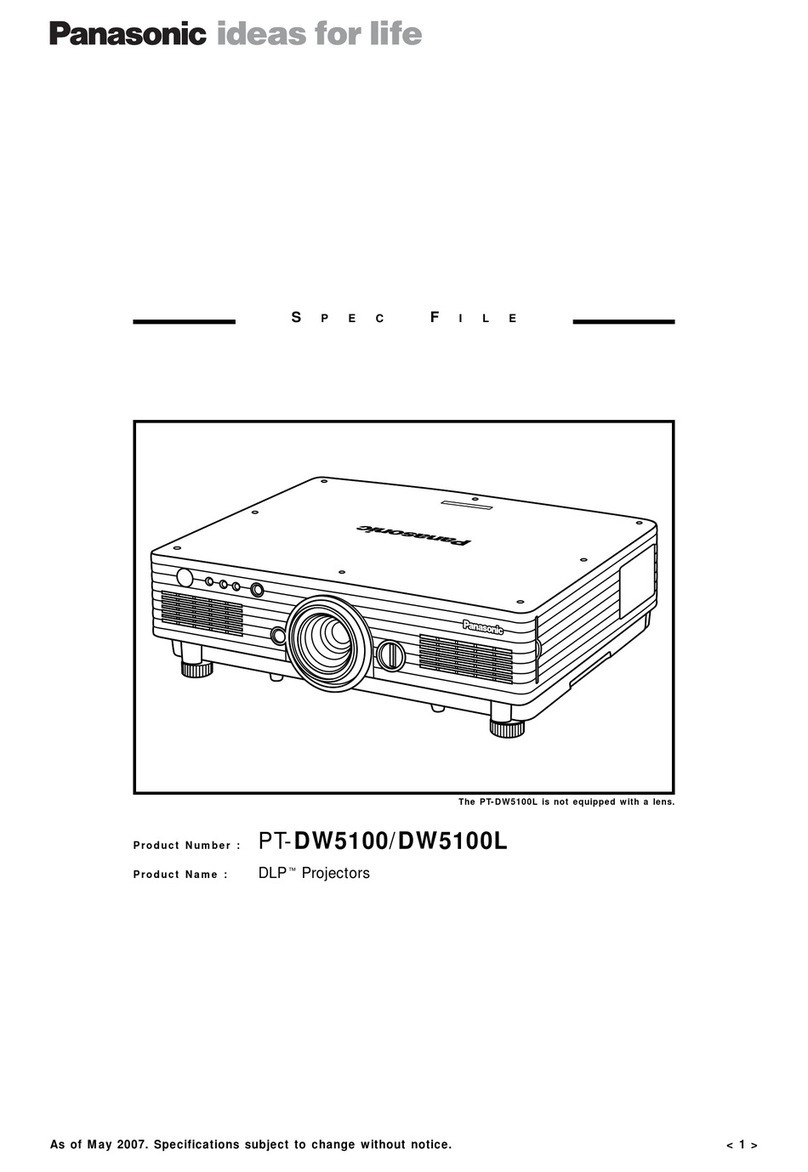 Panasonic PT-DW5100 User manual