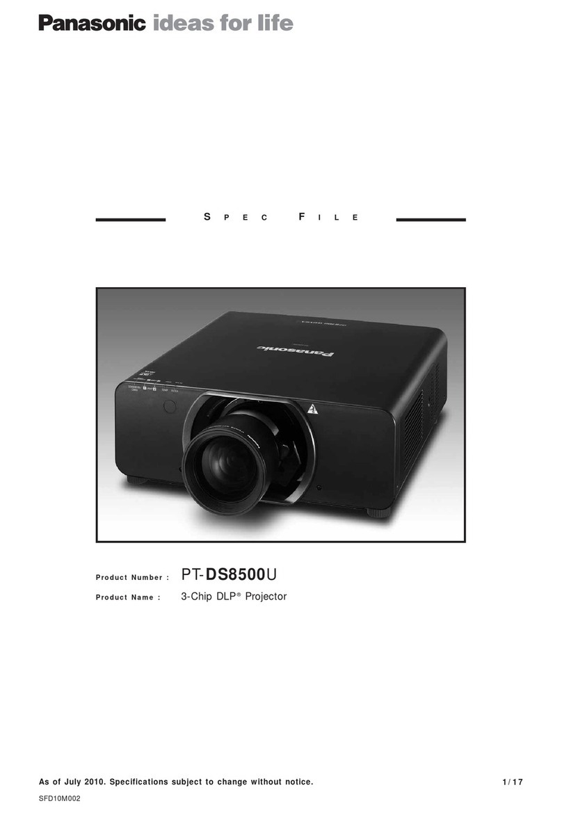 Panasonic PTDS8500U - DLP PROJECTOR Specifications