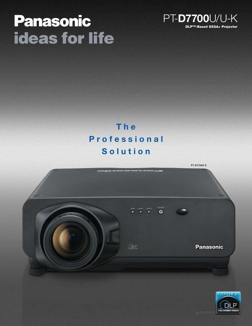 Panasonic PT-D7700 User manual
