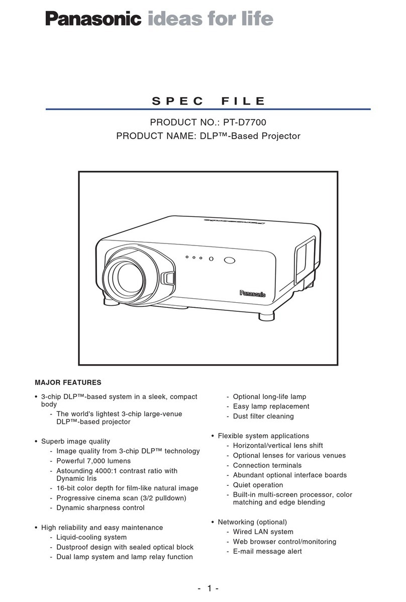 Panasonic PT-D7700 System manual