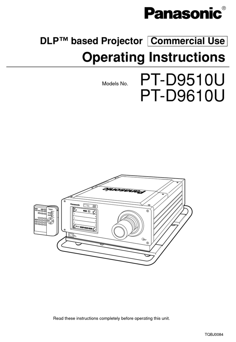 Panasonic PTD9610U - DLP PROJECTOR User manual