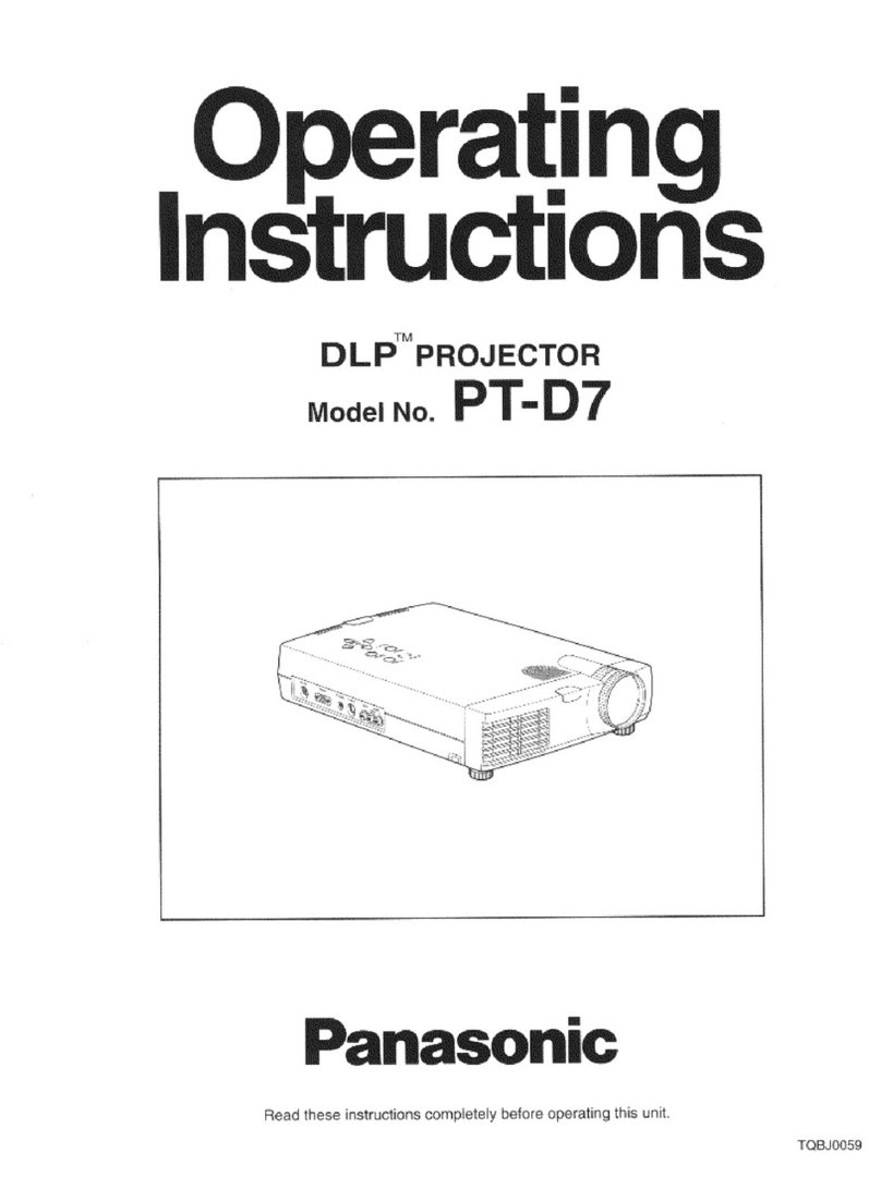 Panasonic PTD7 - DLP PROJECTOR operating instructions